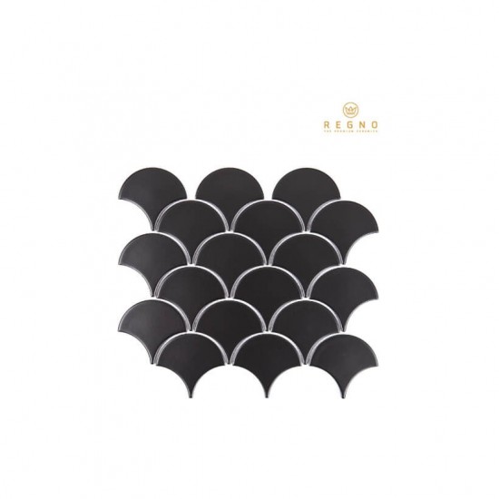 레그노 / 모자이크타일 / LE-03 리프 블랙 / 0.94㎡, 11PCS [주문제]