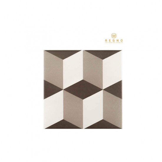 레그노 / 패턴타일 / REP-13 큐브 그레이 / 200x200 (1㎡, 25PCS) [주문제]
