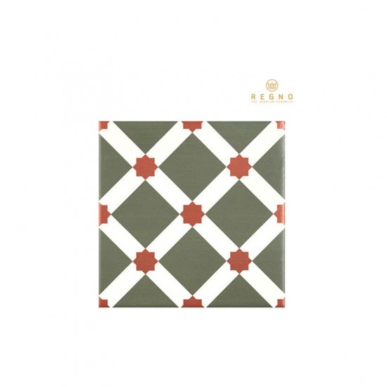 레그노 / 패턴타일 / REP-24 츄러스 그린 / 200x200 (1㎡, 25PCS) [주문제]